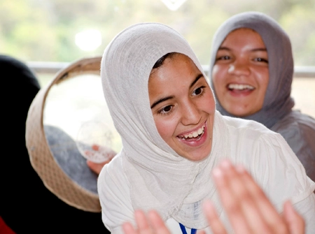 Young changemakers laughing together